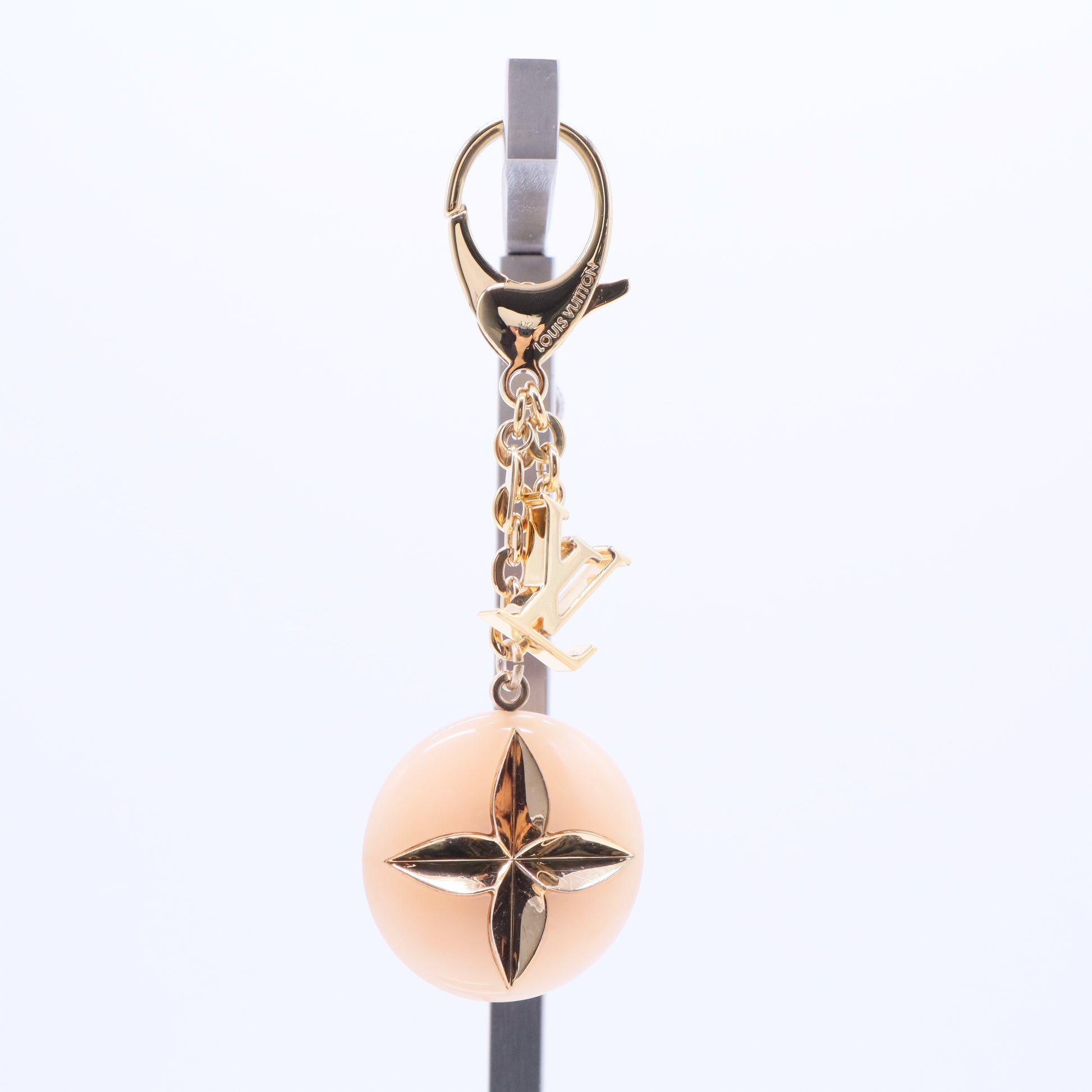 Acetate Hollow Flower Bag Charm Suede Rose W20150