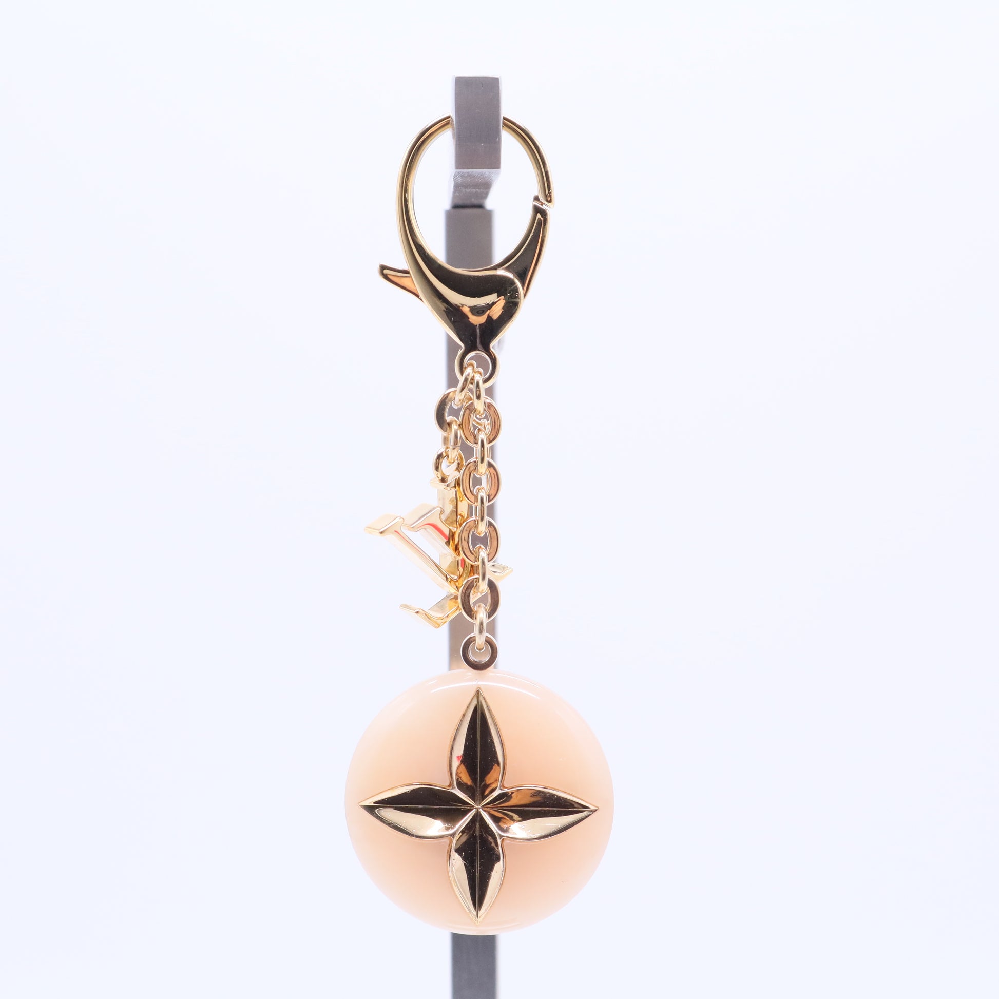 Acetate Hollow Flower Bag Charm Suede Rose W20150