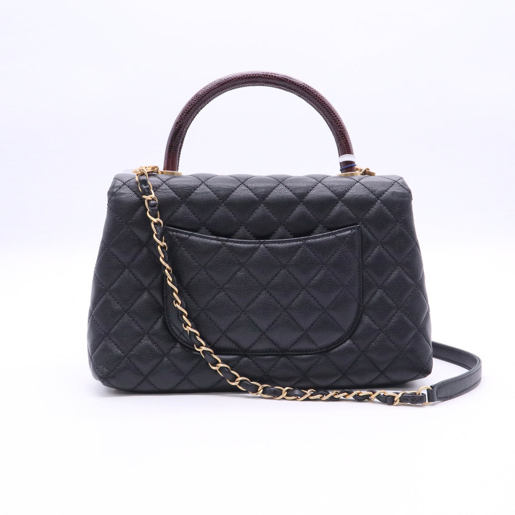 Chanel Caviar Quilted Coco Handle Flap Black twins LDJ3488