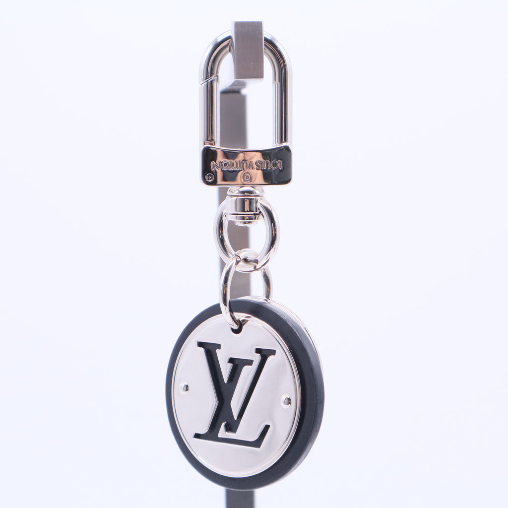 Black Leather Keyring W20151