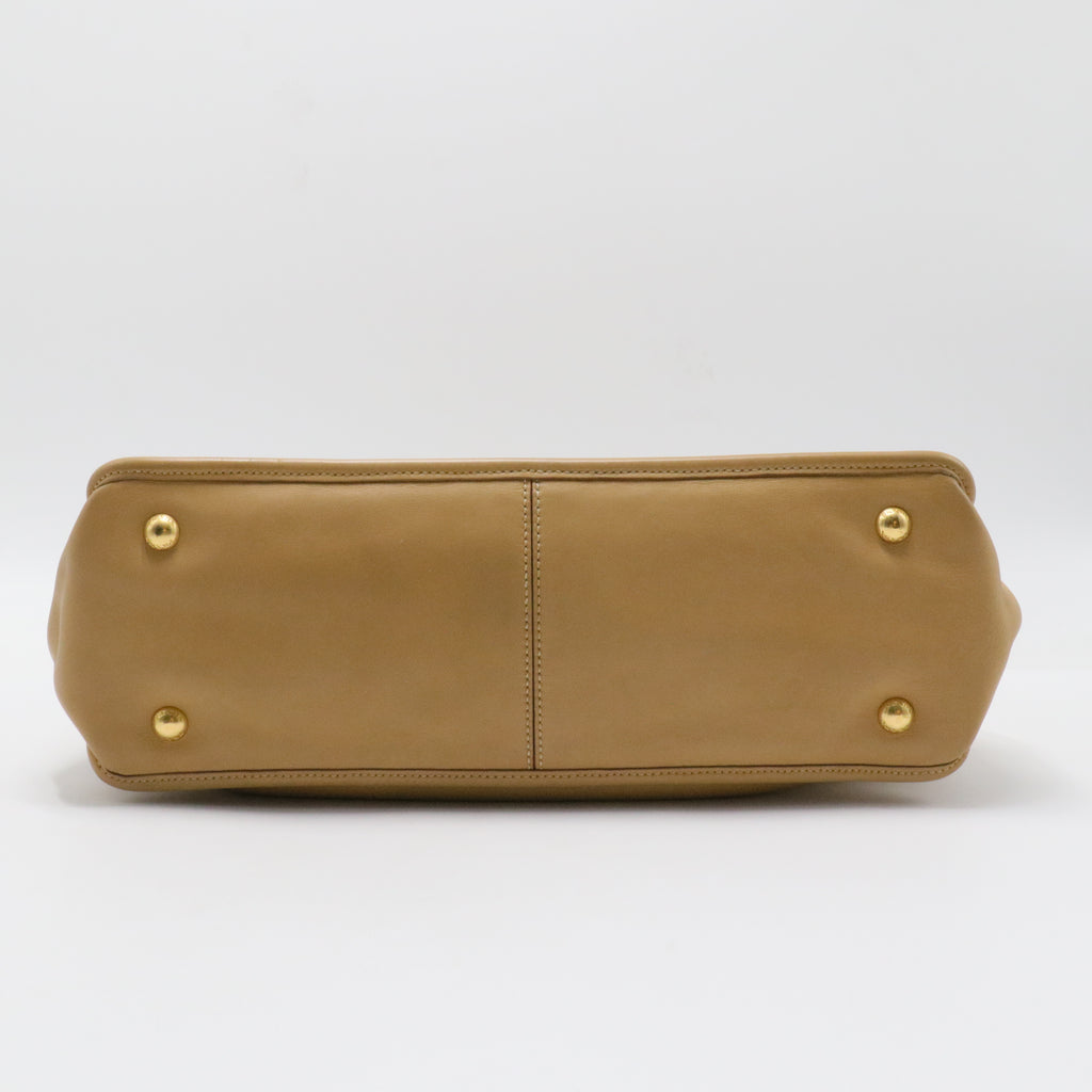 Enameled Metal Top Handle Bag