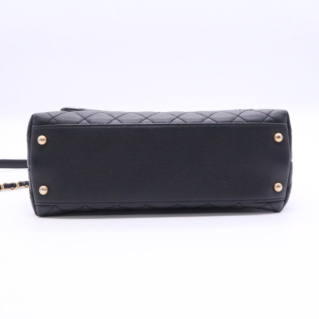 Chanel Caviar Quilted Coco Handle Flap Black twins LDJ3488
