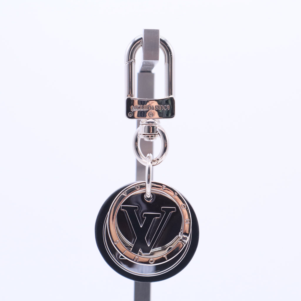 Black Leather Keyring W20151
