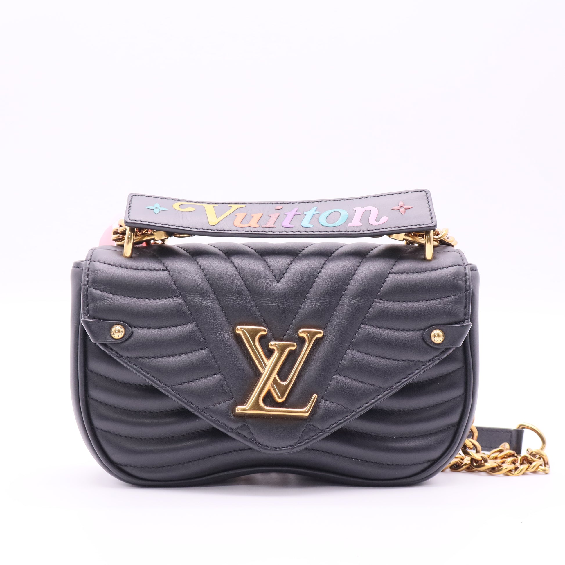 Louis Vuitton New Wave Black Wavy Quilt Bag twins