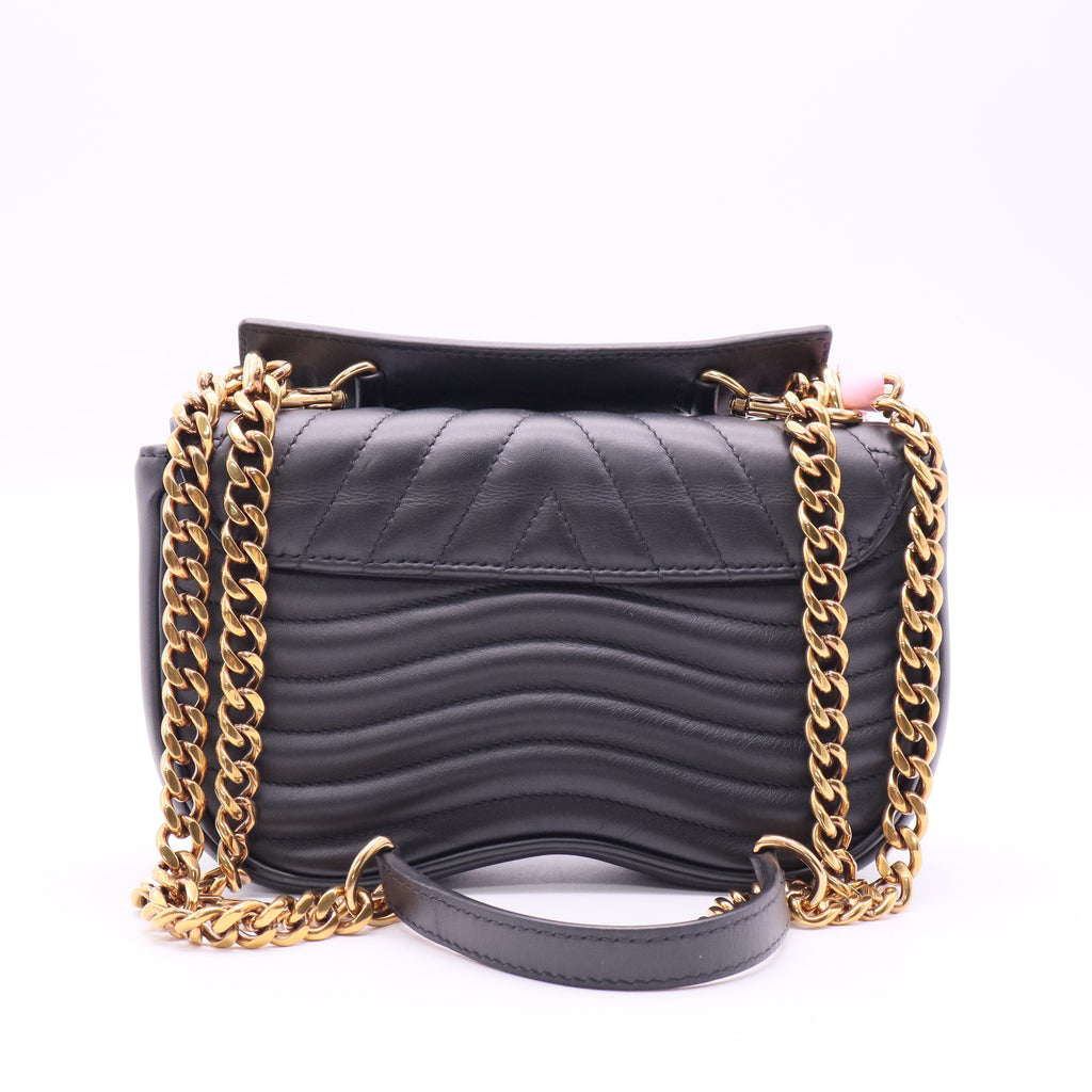 Louis Vuitton New Wave Black Wavy Quilt Bag twins