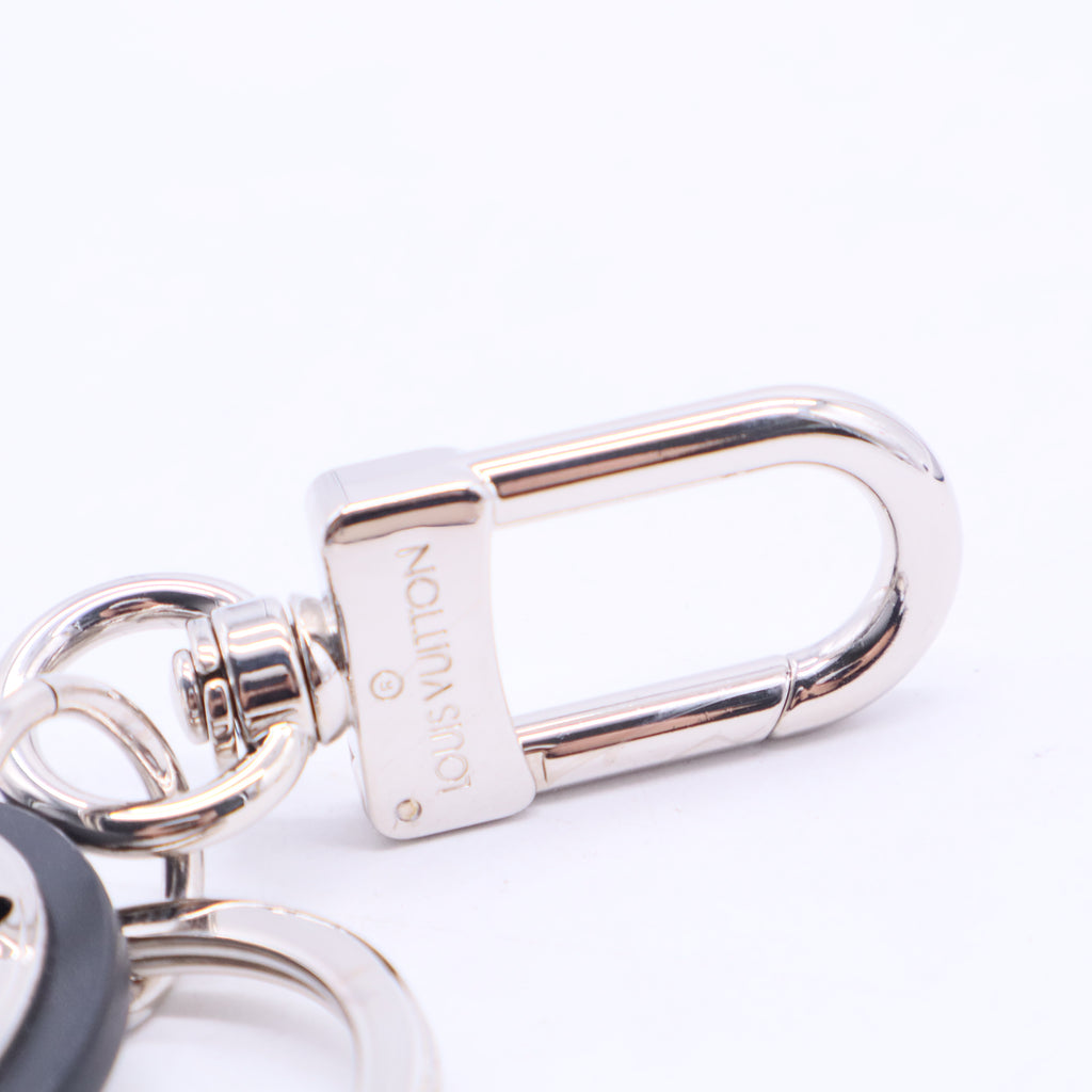 Black Leather Keyring W20151