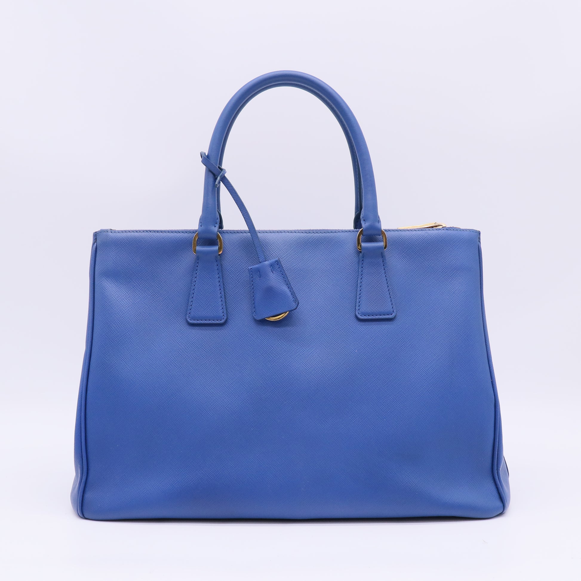 Saffiano Large Galleria Double Zip Tote Bluette B23386