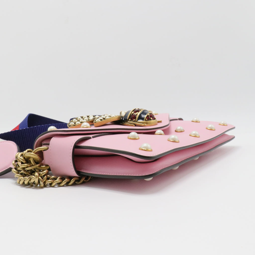 Broadway Pearly Bee Shoulder Bag Embellished Leather Mini