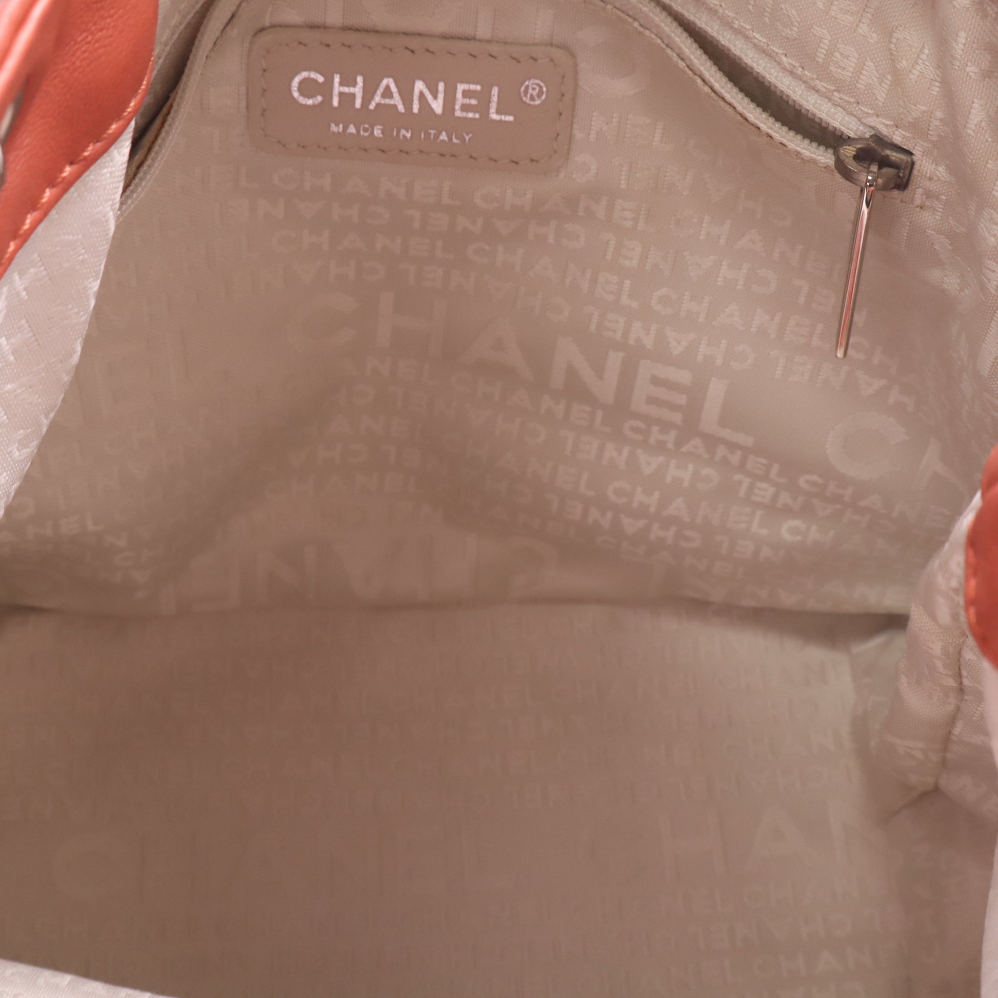 Chanel Surpique Drawstring Bucket Bag Coral  twins B23125