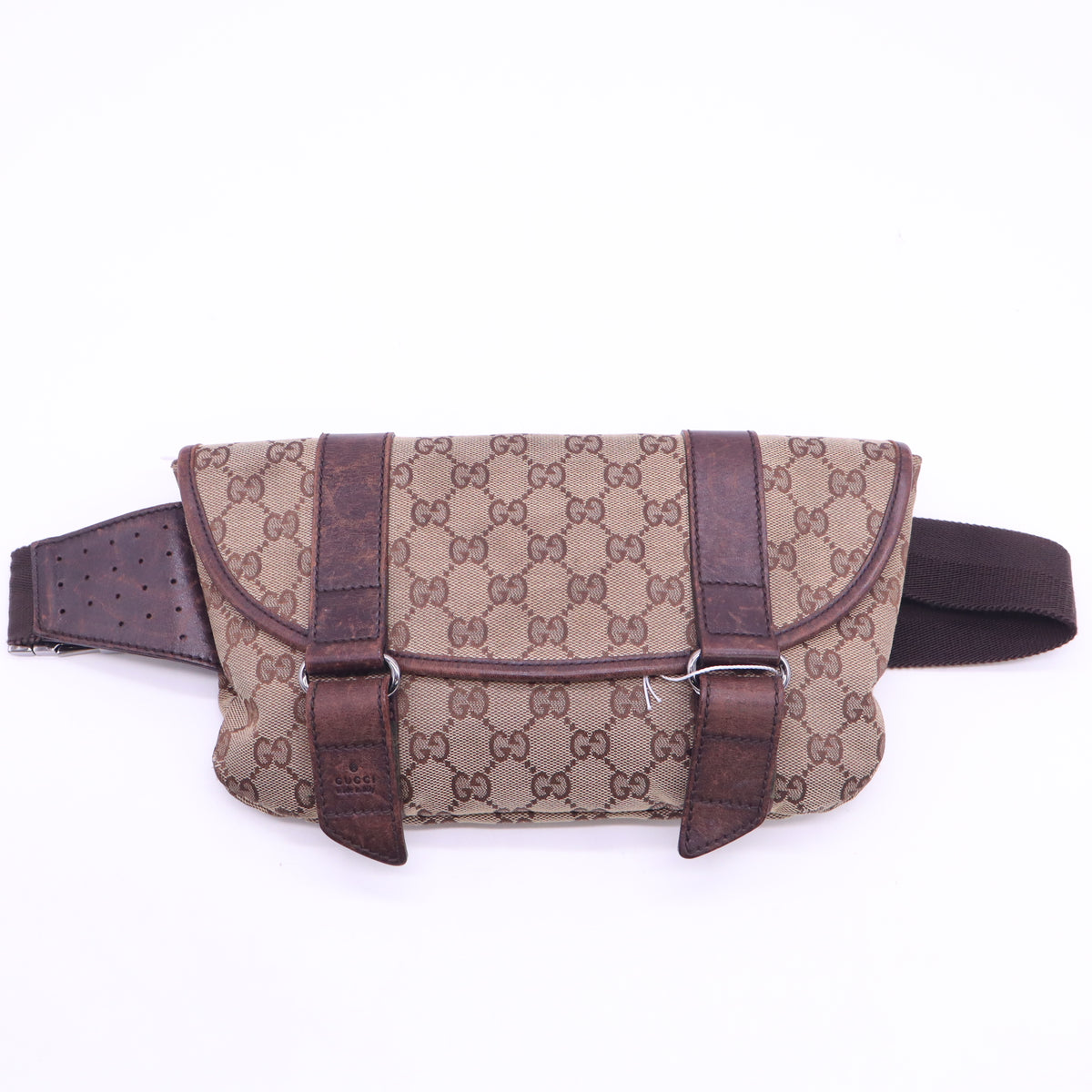 Gucci Brown GG Canvas Double Strap Waist Belt Bag twins LDZ1687