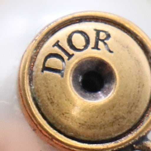 J'ADIOR Tribal Earrings Drop Line Stone Metal Resin White Pearl