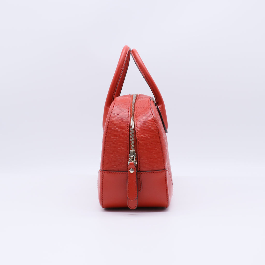 Bright Top Handle Bag Diamante Leather Small B21955