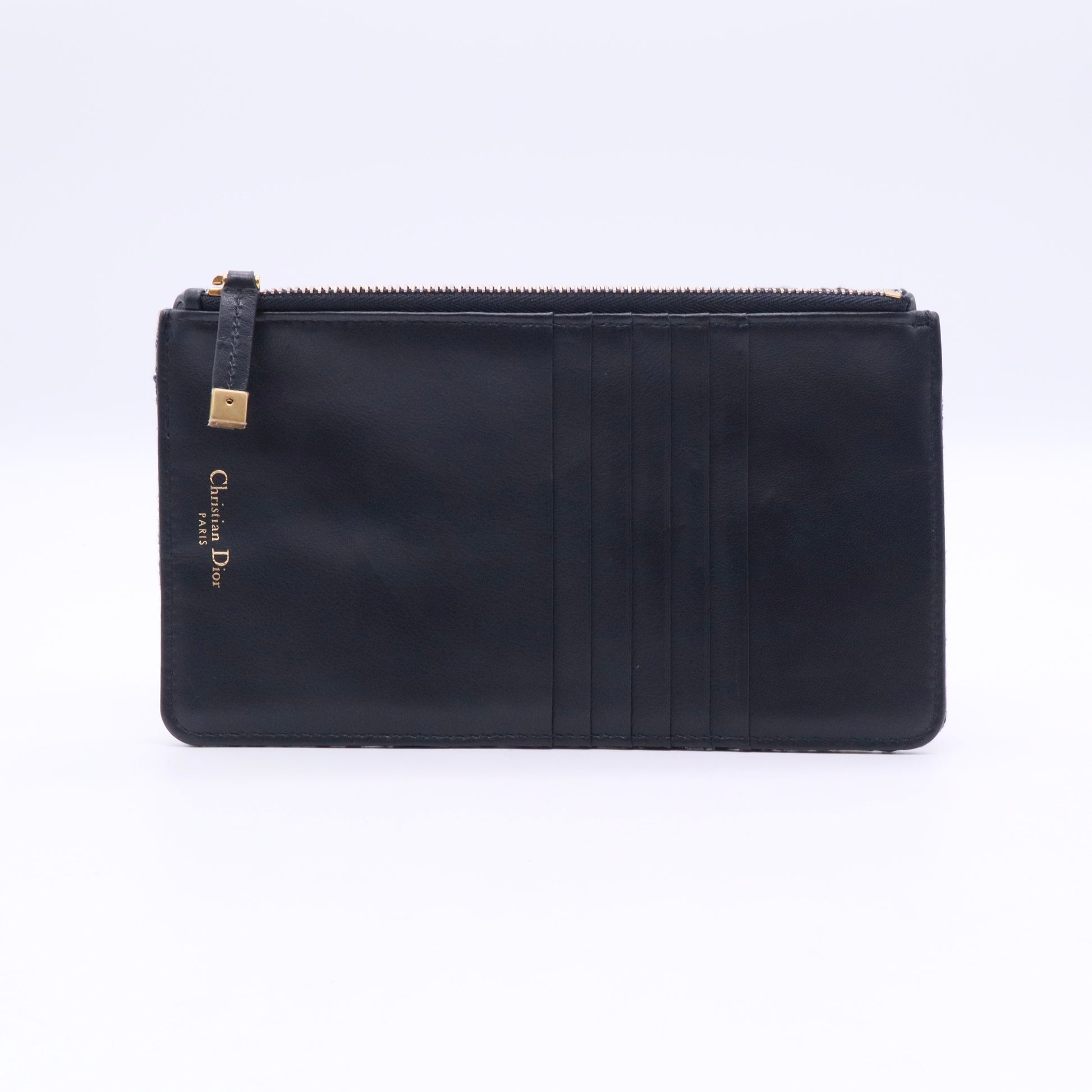 Blue Oblique Canvas Saddle Large Pouch Wallet TWINS W20691