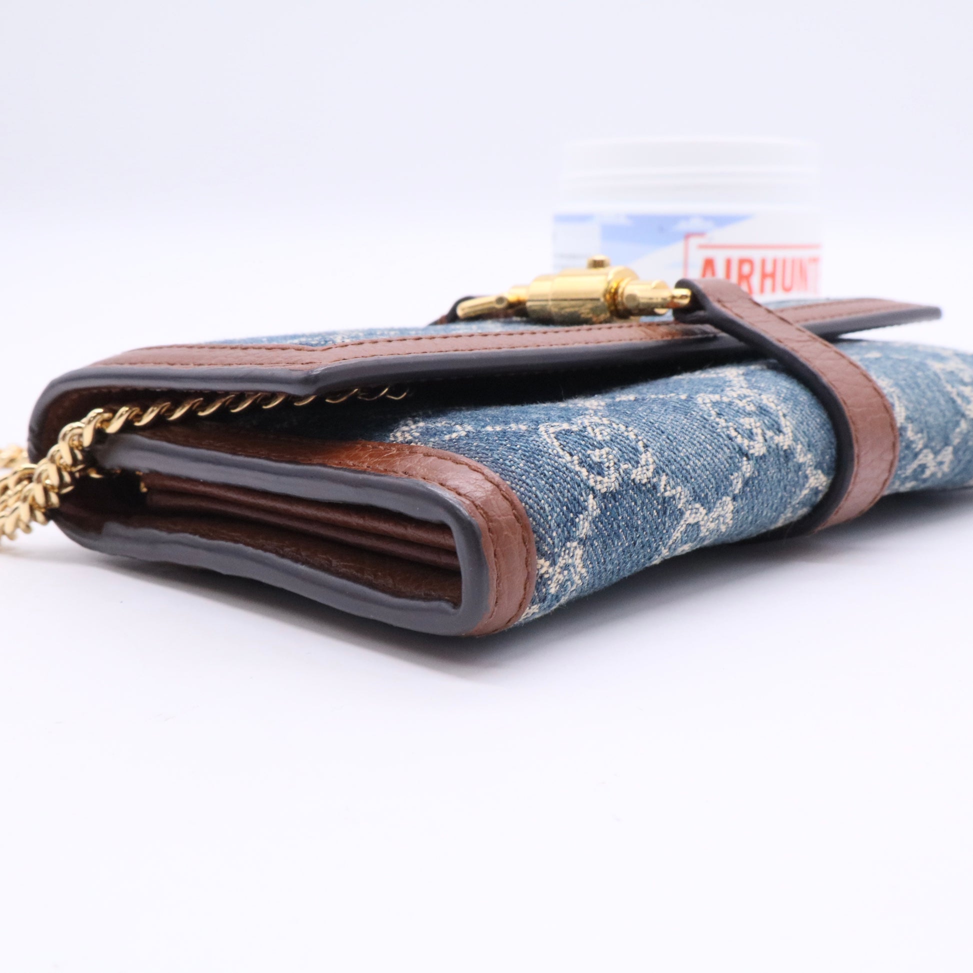 Jackie 1961 Continental Chain Wallet GG Denim Twins W20749