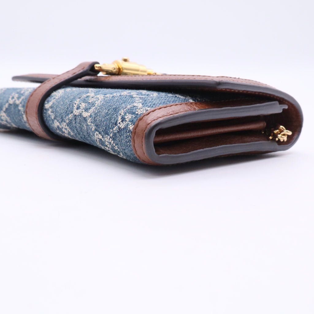 Jackie 1961 Continental Chain Wallet GG Denim Twins W20749