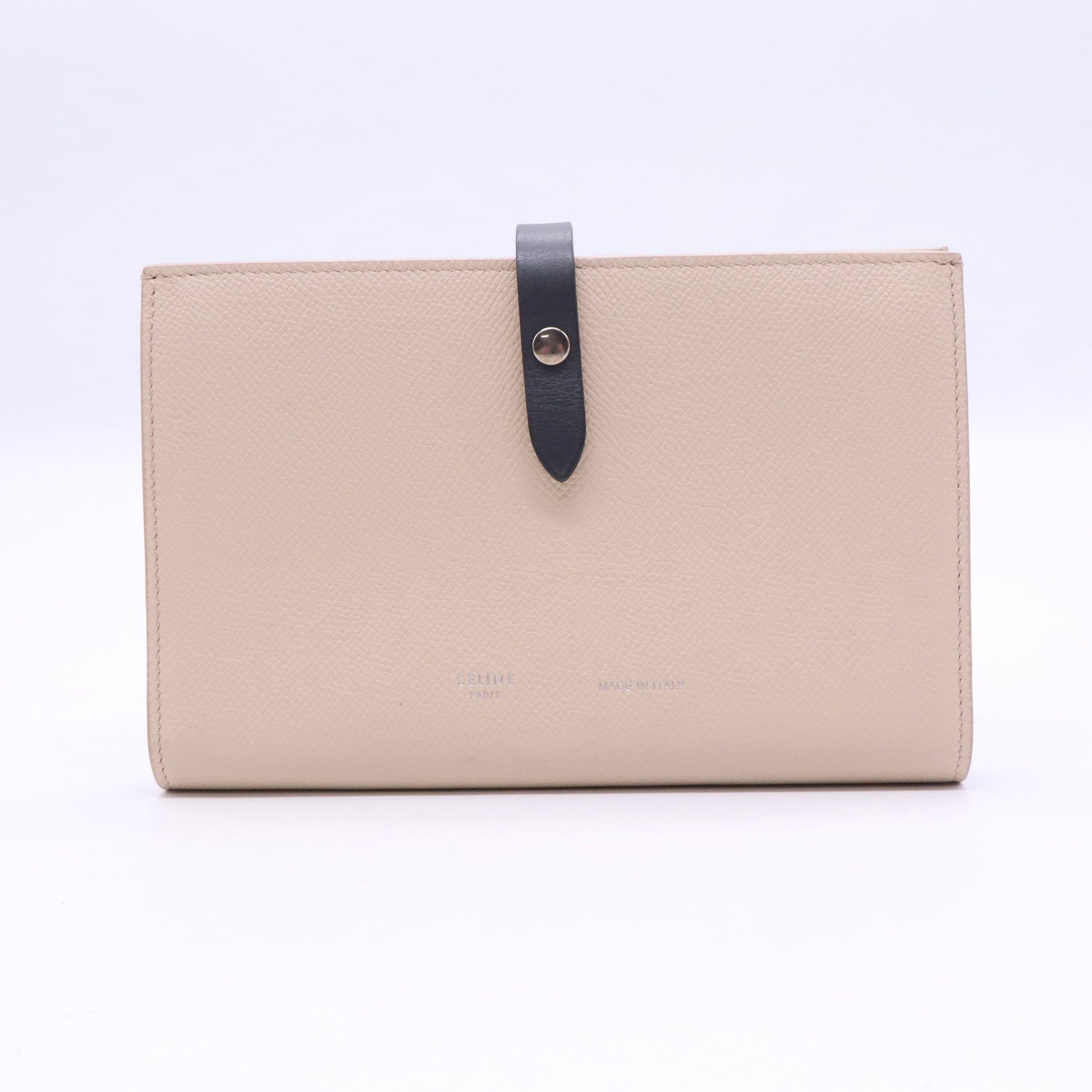 Beige Leather Large Multifunction Strap Wallet TWINS LDJ3514