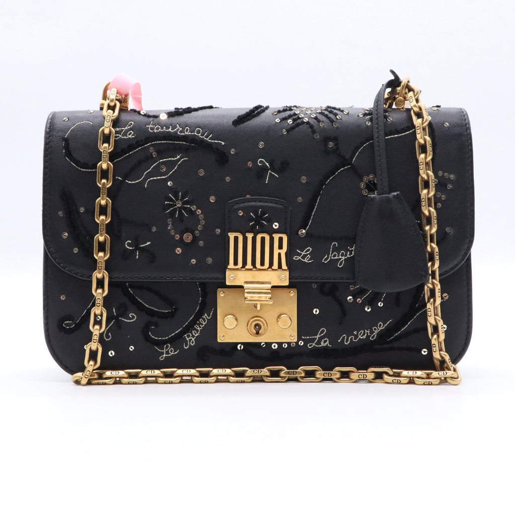 Dioraddict Flap Bag Beaded Leather Small Twins LDJ3501