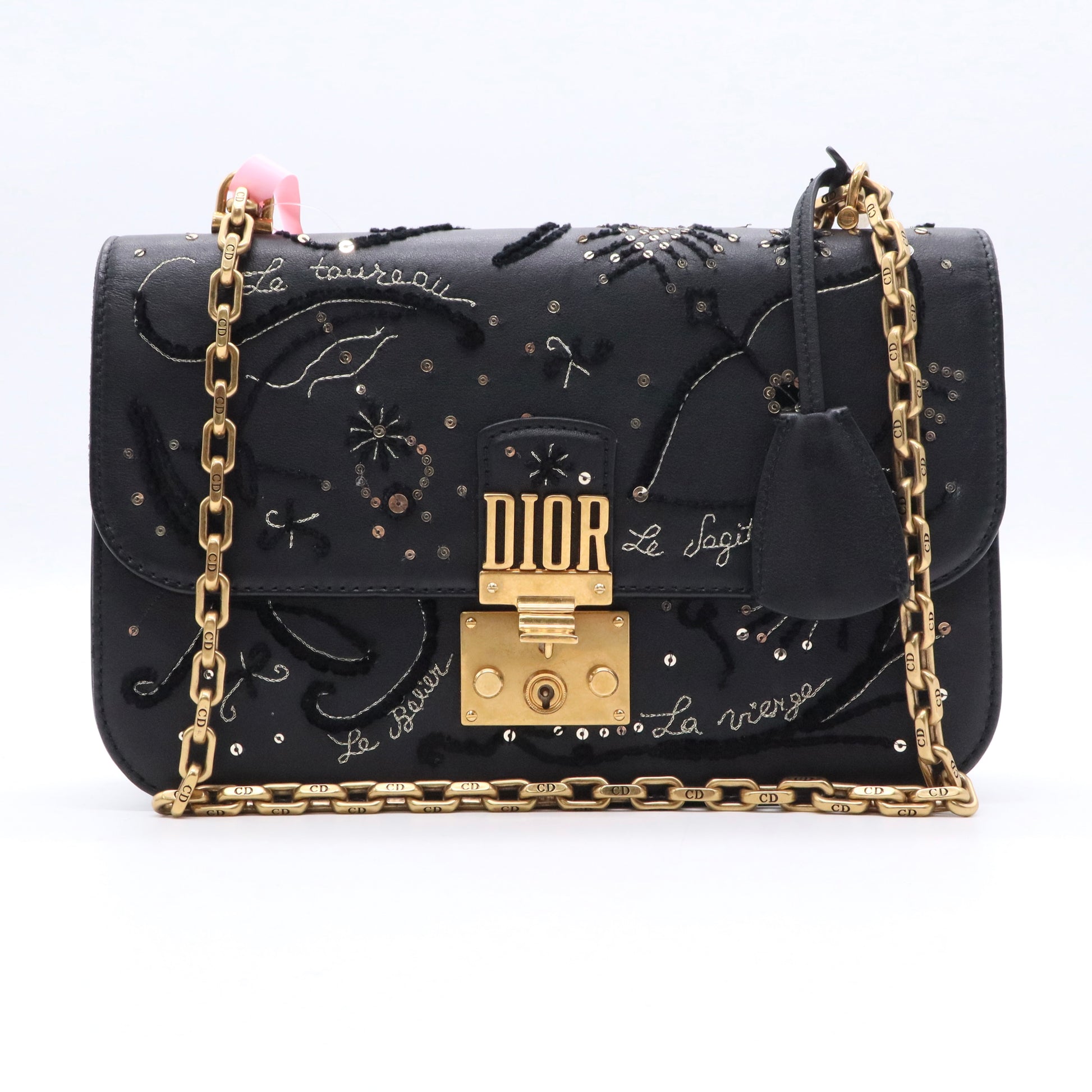 Dioraddict Flap Bag Beaded Leather Small Twins LDJ3501