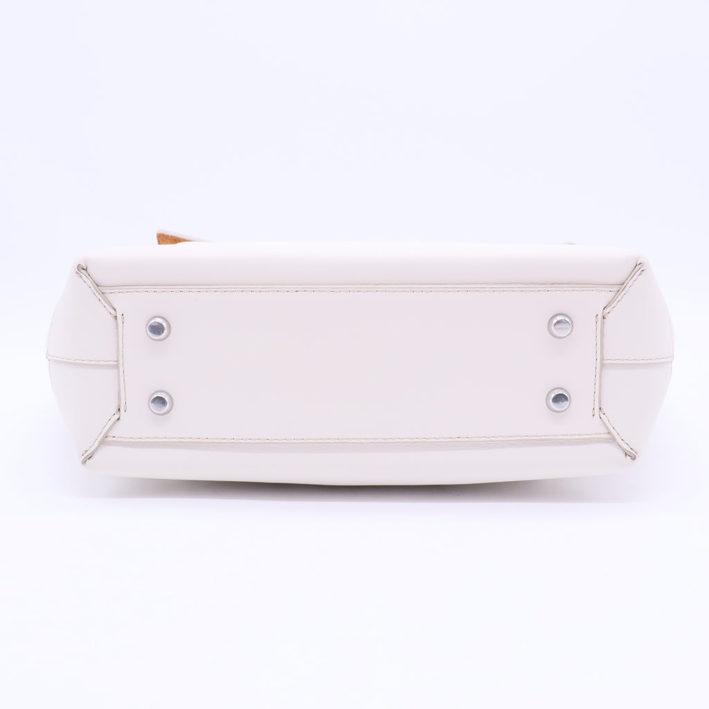 French Calfskin Maxi Intrecciato Small Arco Bianco B20099