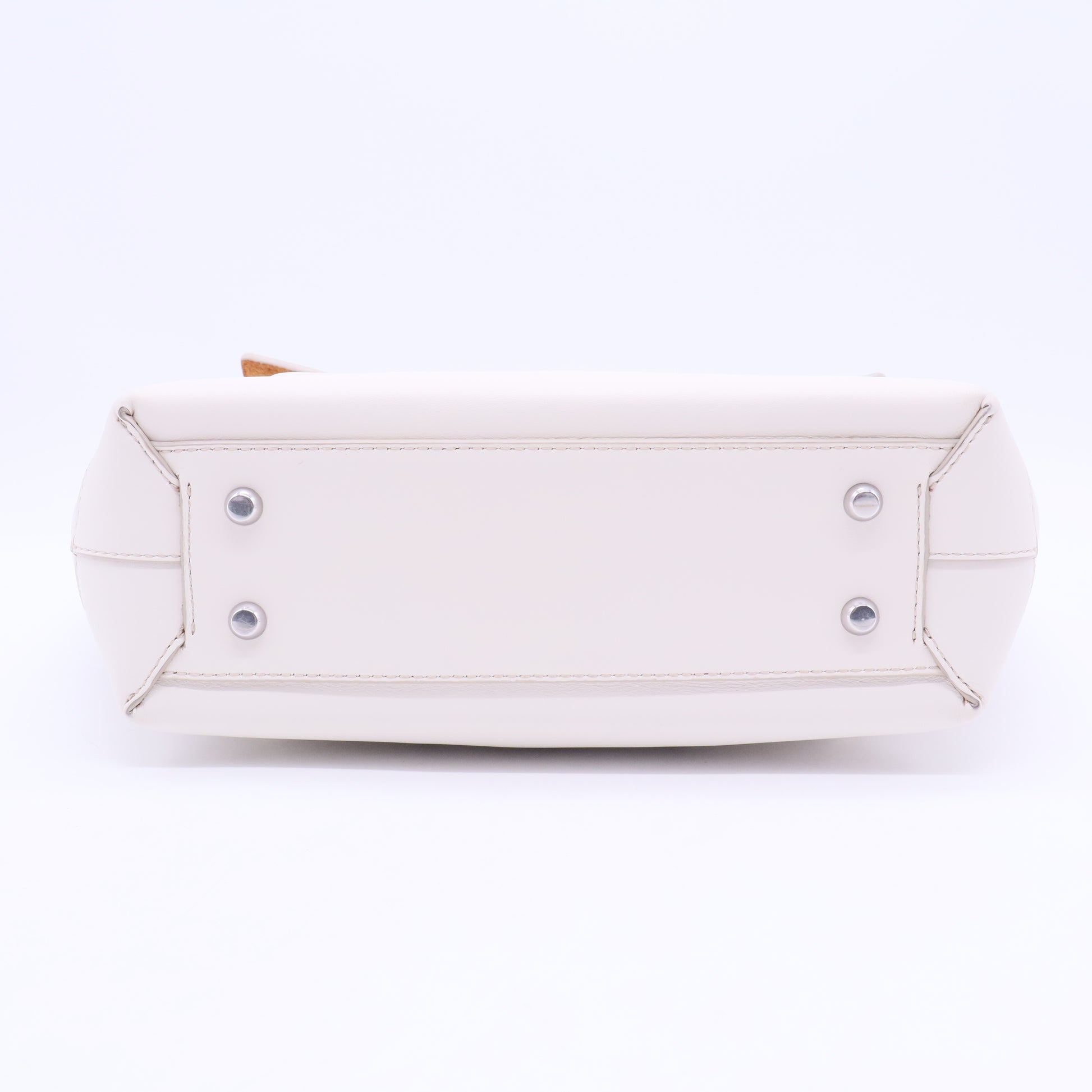 French Calfskin Maxi Intrecciato Small Arco Bianco B20099