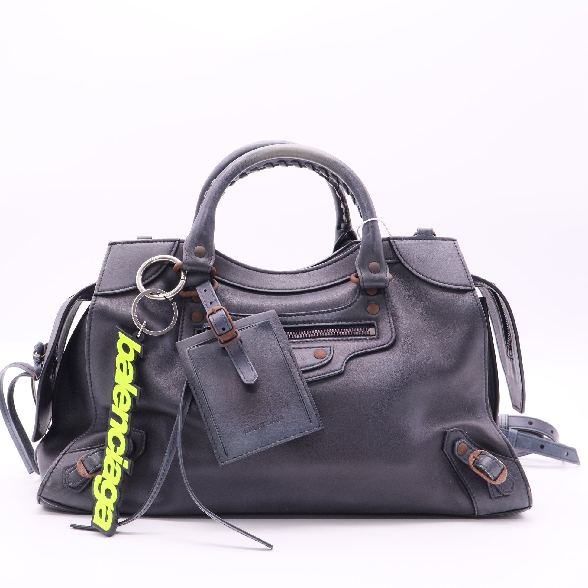 Balenciaga Neo Classic Used Motorcycle Bag: The Iconic Distressed Leather Design twins