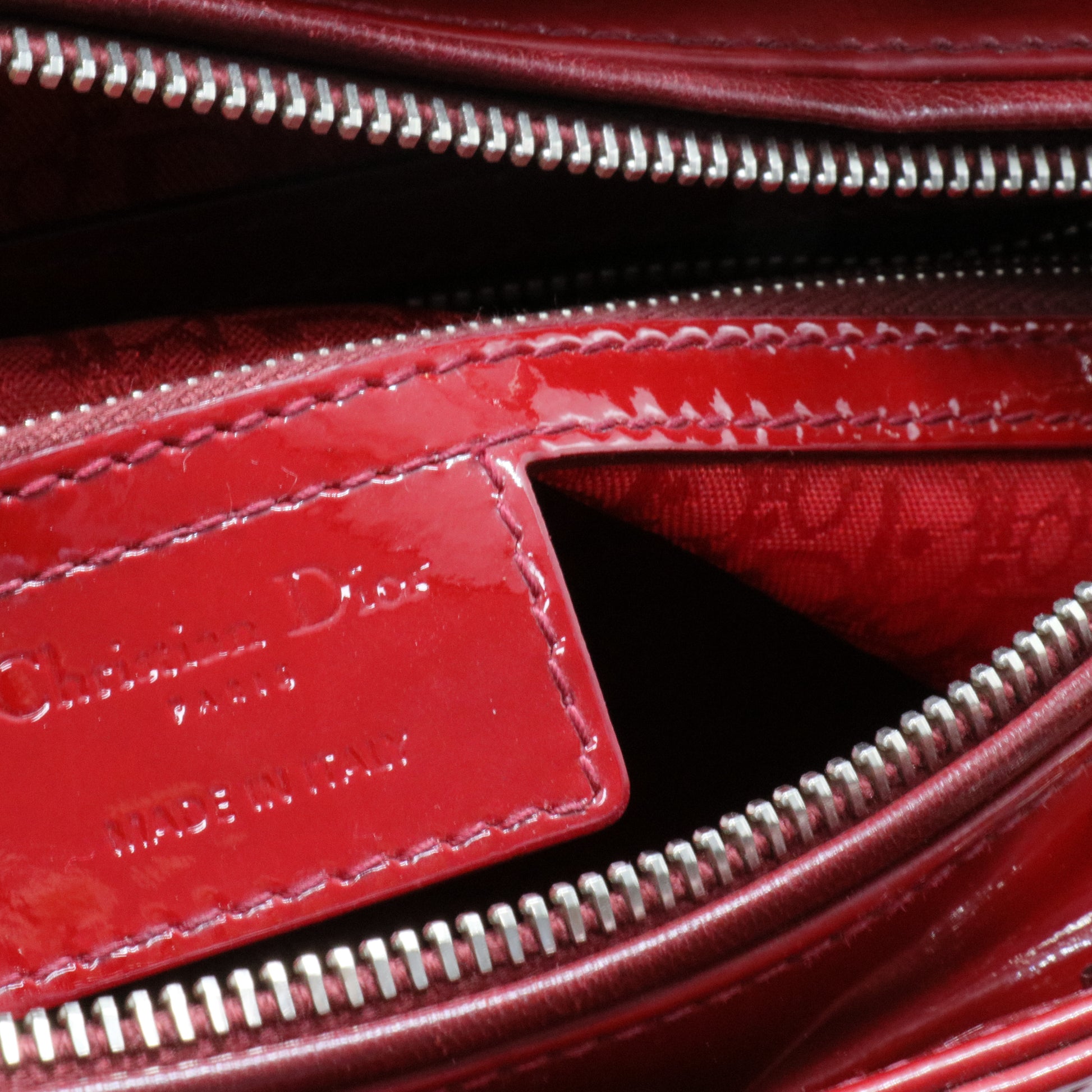 Lady Dior Bag Cannage Quilt Patent Large