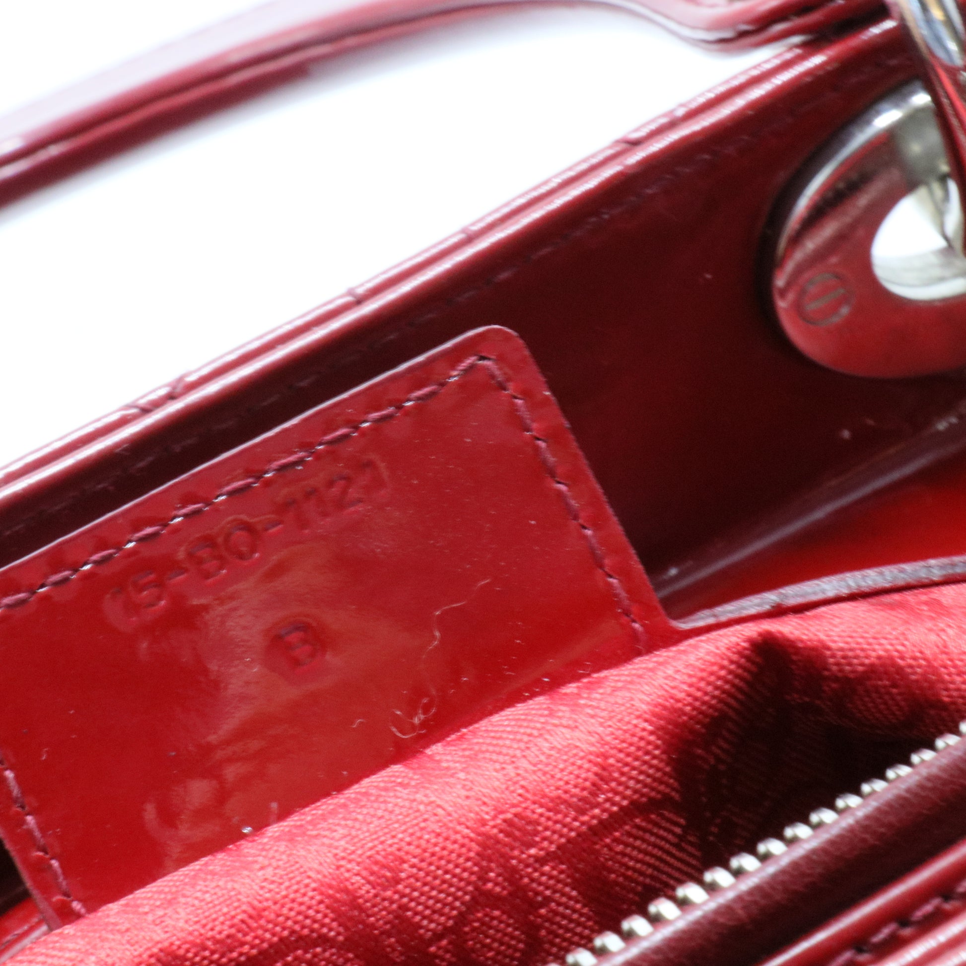 Lady Dior Bag Cannage Quilt Patent Large