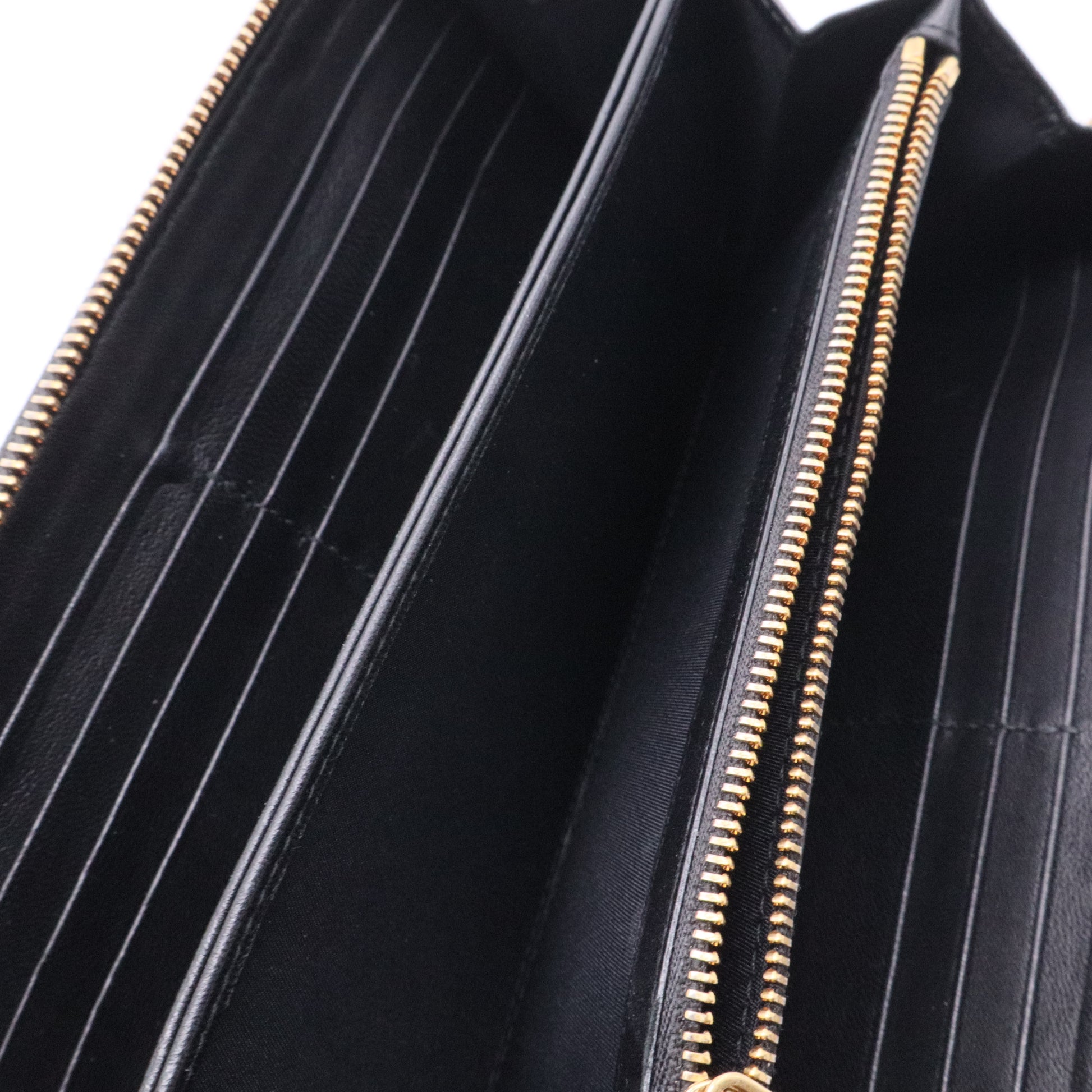 Christian Dior Black Cannage Quilted Lambskin Leather Lady Dior Zippy Wallet twins W20552
