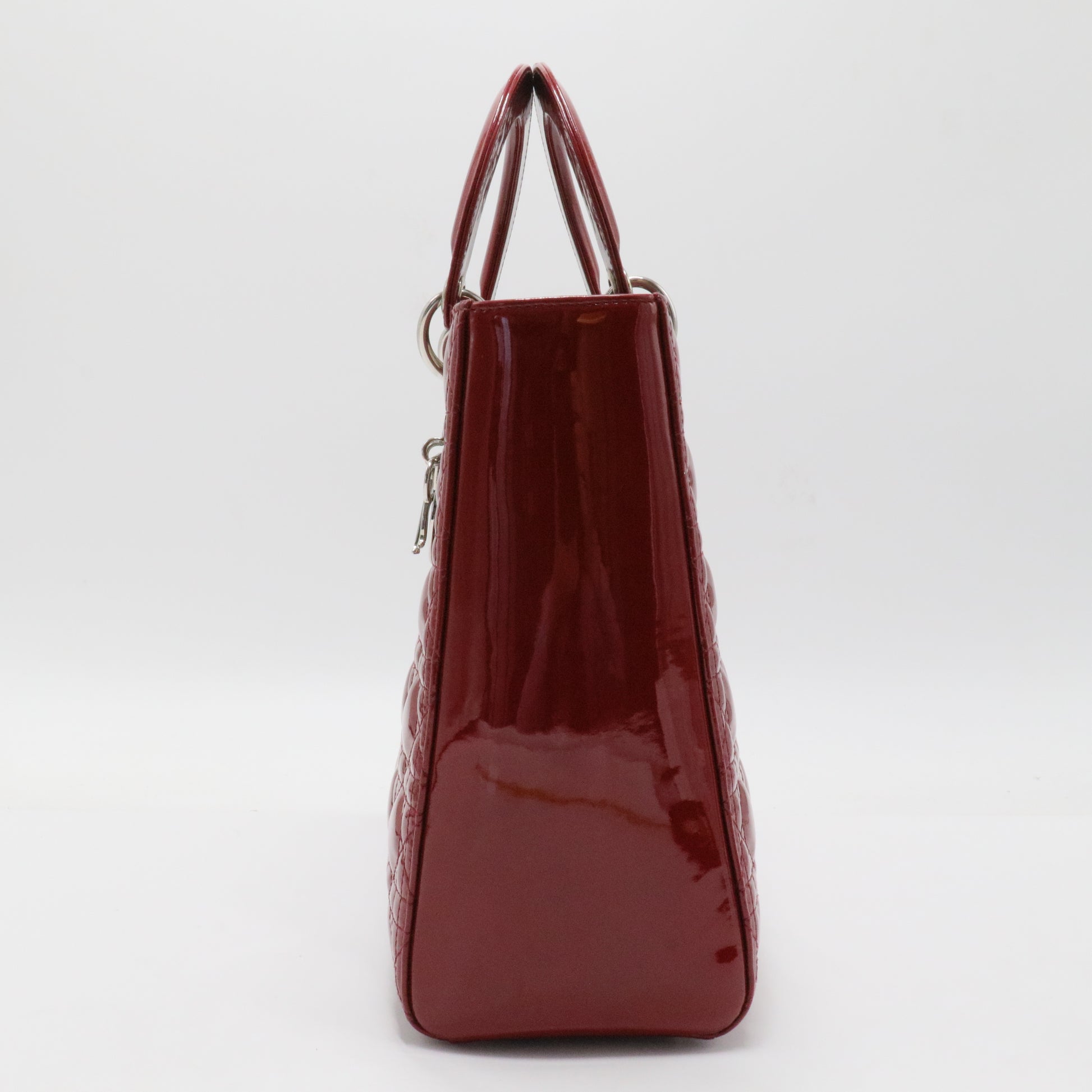 Lady Dior Bag Cannage Quilt Patent Large