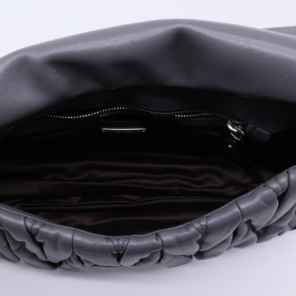 Navy Blue Metalasse Leather Chain Shoulder Bag B21348