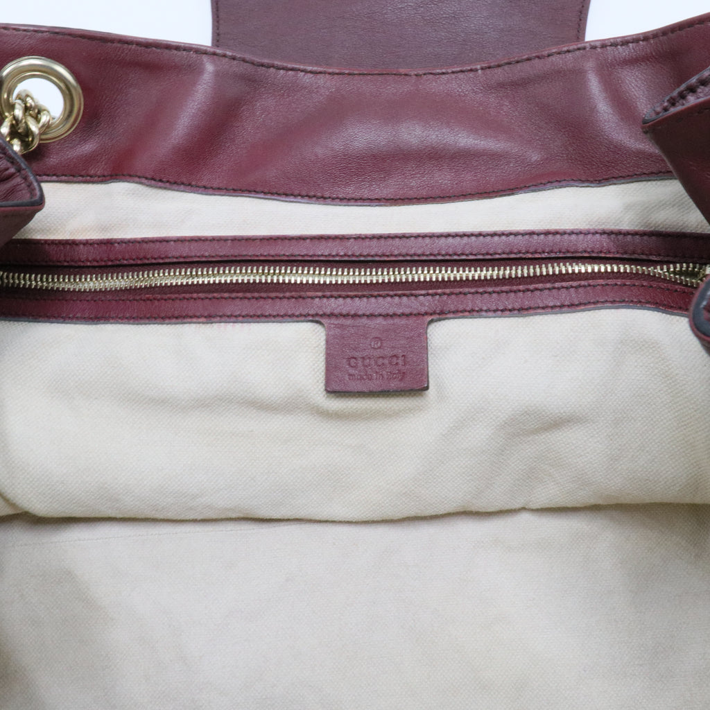 Emily Flap Shoulder Bag Guccissima Leather Large