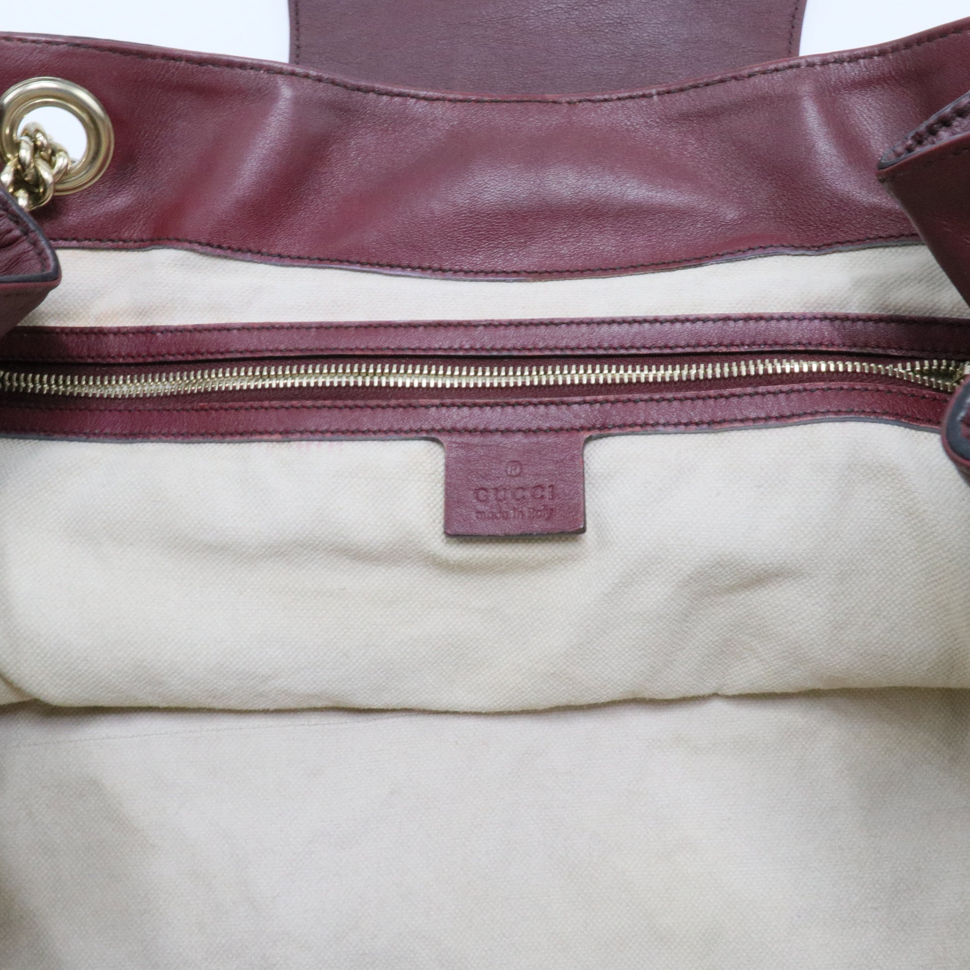Emily Flap Shoulder Bag Guccissima Leather Large