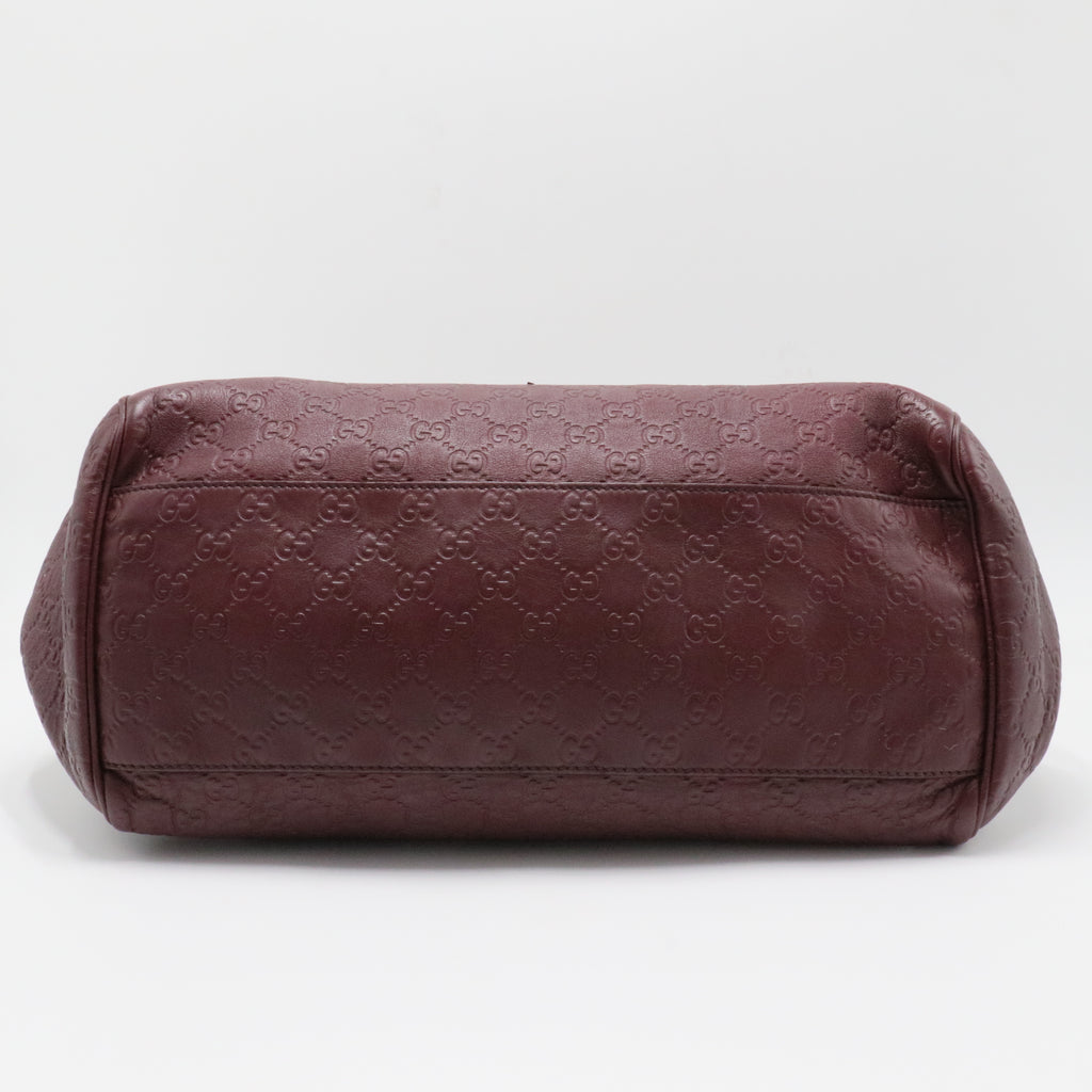 Emily Flap Shoulder Bag Guccissima Leather Large