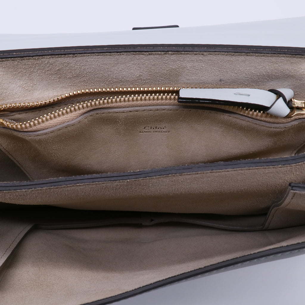 Chloe Smooth Calfskin and Suede Medium Faye Shoulder Bag B21980