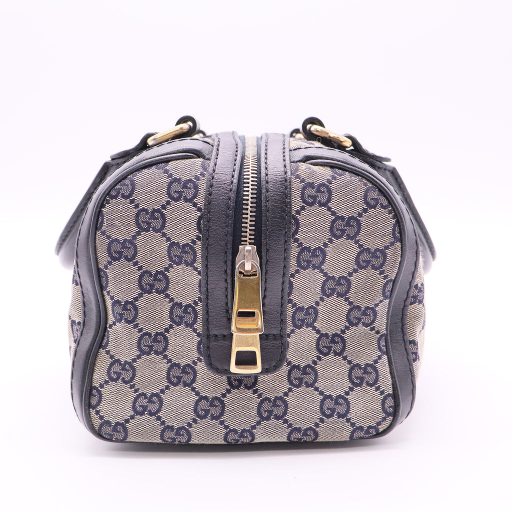 Vintage Web Boston Bag GG Canvas Small twins