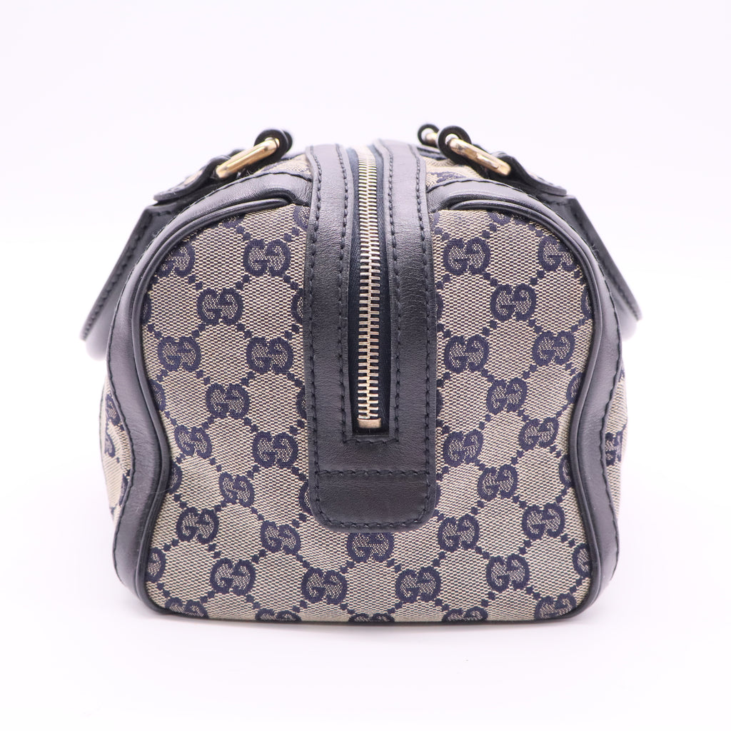 Vintage Web Boston Bag GG Canvas Small twins