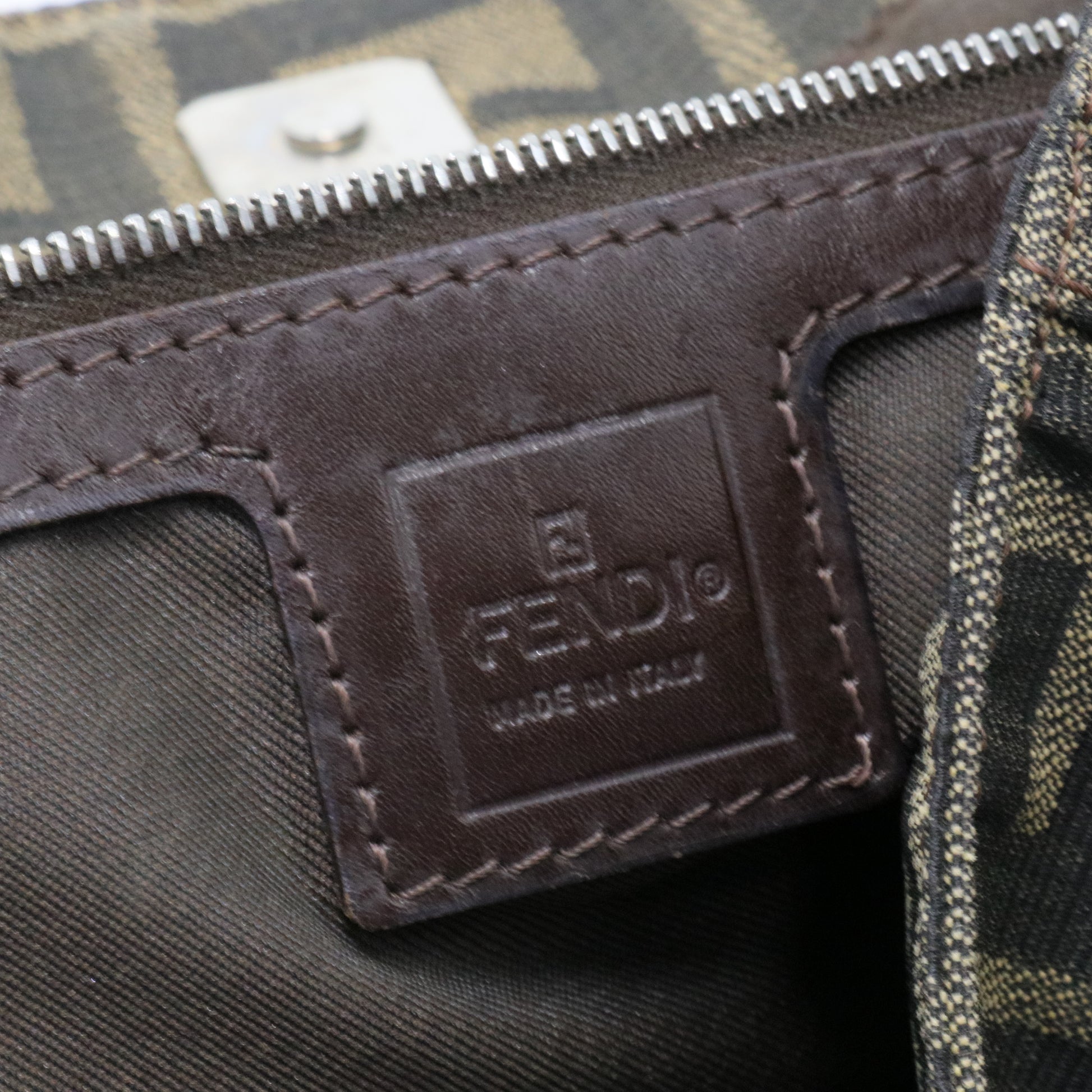 Vintage FF Handle Tote Zucca Canvas
