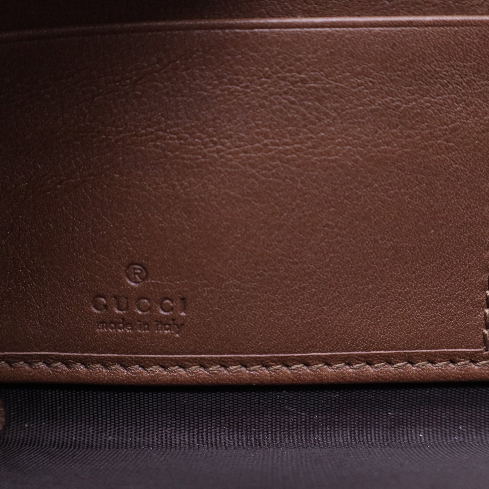 Beige Micro Guccissima Patent Leather Zip Around Wallet W20191