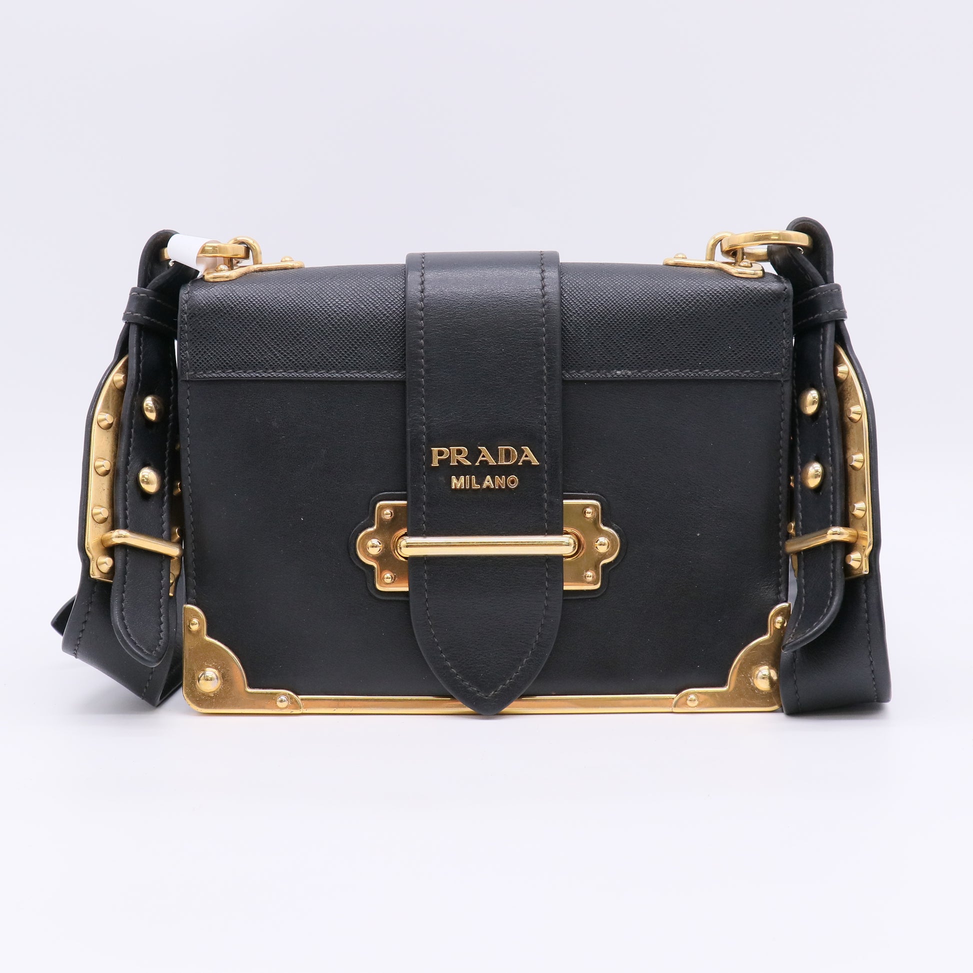 City Calf Saffiano Cahier Bag Black B22616