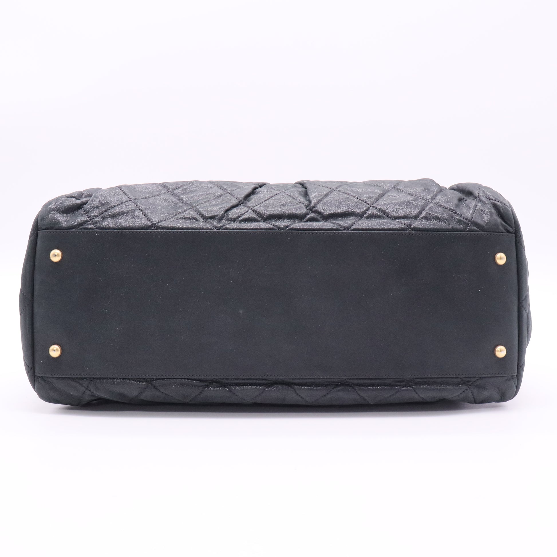 Chic Quilt Bowling Bag Quilted Iridescent Calfskin Medium Twins