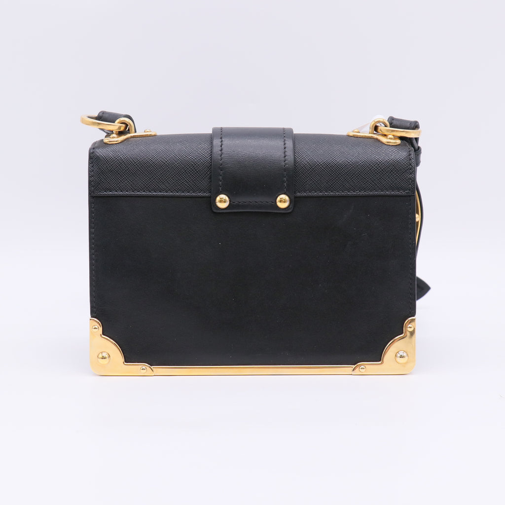 City Calf Saffiano Cahier Bag Black B22616