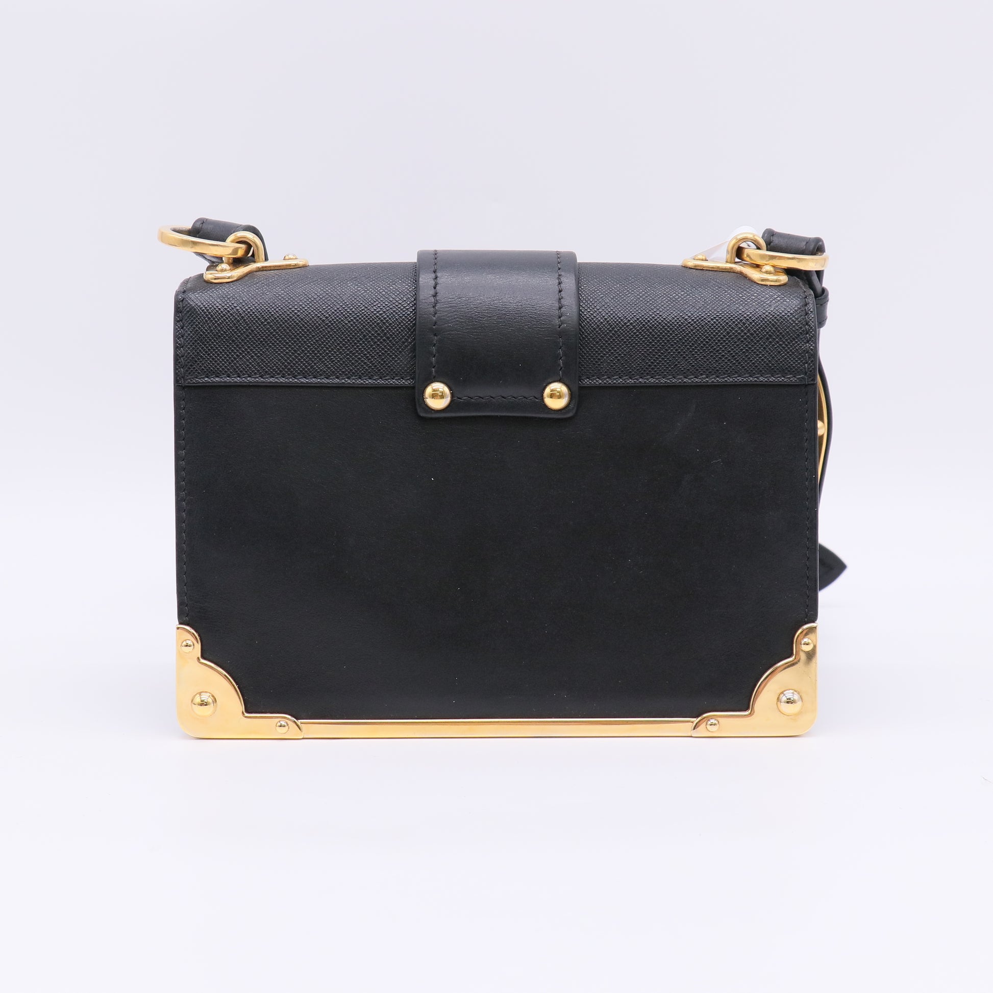 City Calf Saffiano Cahier Bag Black B22616