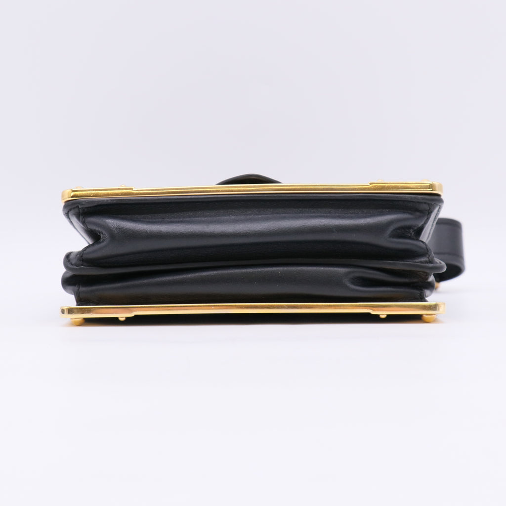 City Calf Saffiano Cahier Bag Black B22616