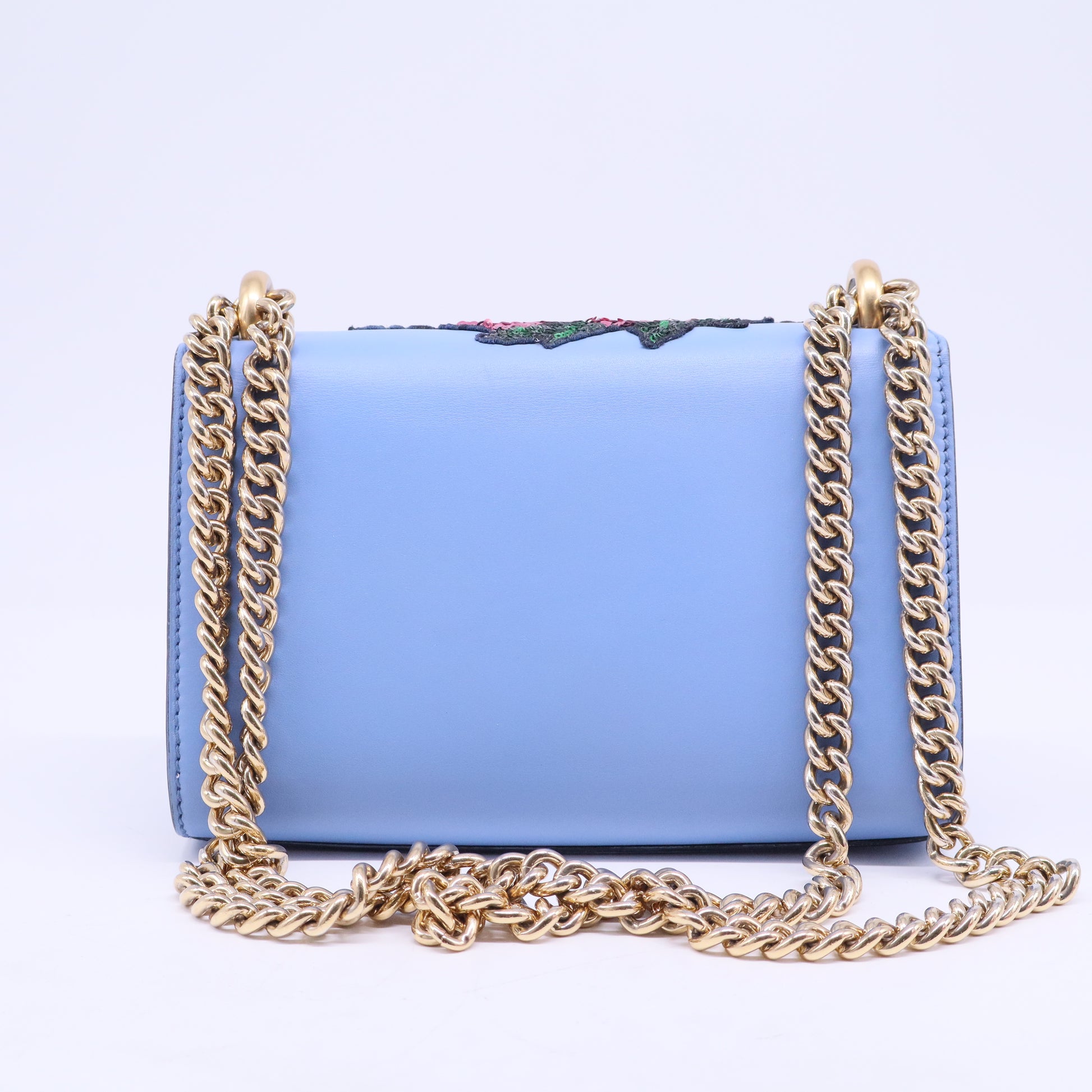 Padlock handbag featuring light blue B20556