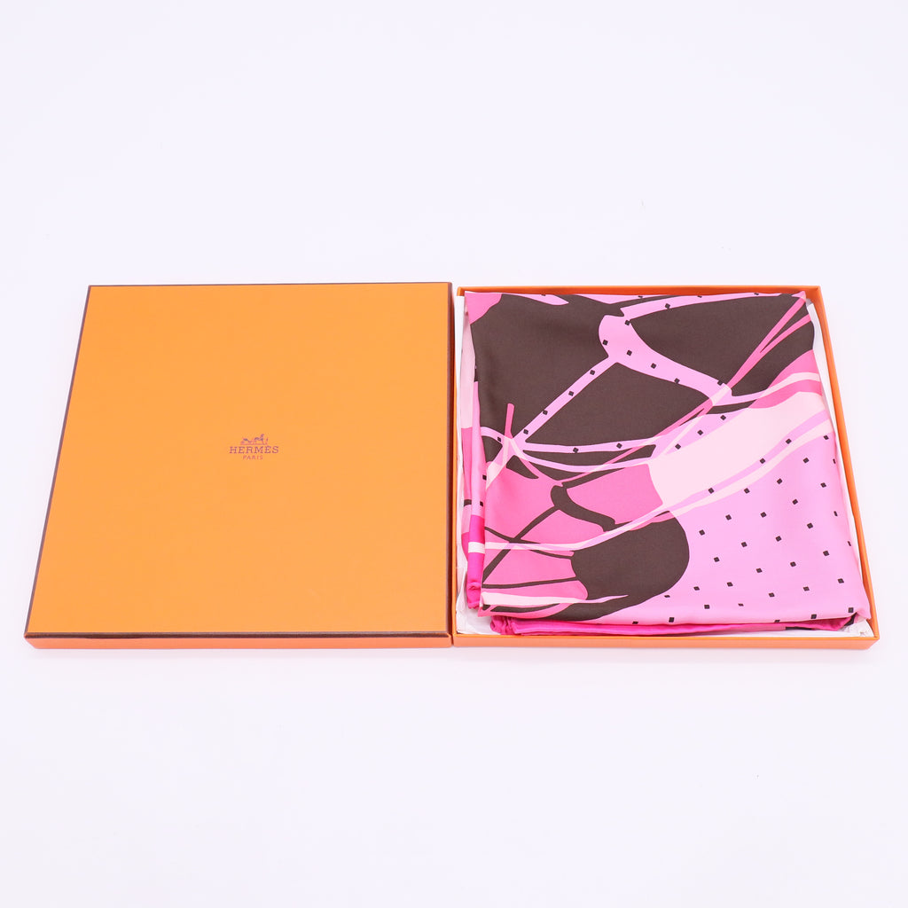 Hermès Carré 90 Caleche Elastique Silk Scarf W23004