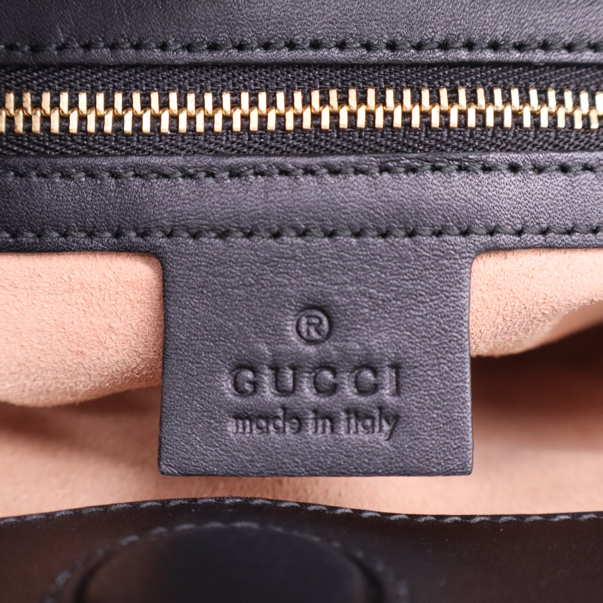 Black/Red Smooth Calfskin Leather Nymphaea Large Top Handle Bag