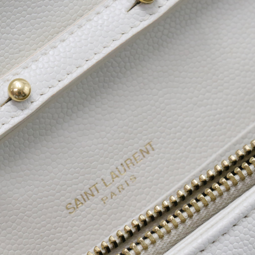 Classic Monogram Wallet on Chain Matelasse Chevron Leather Medium