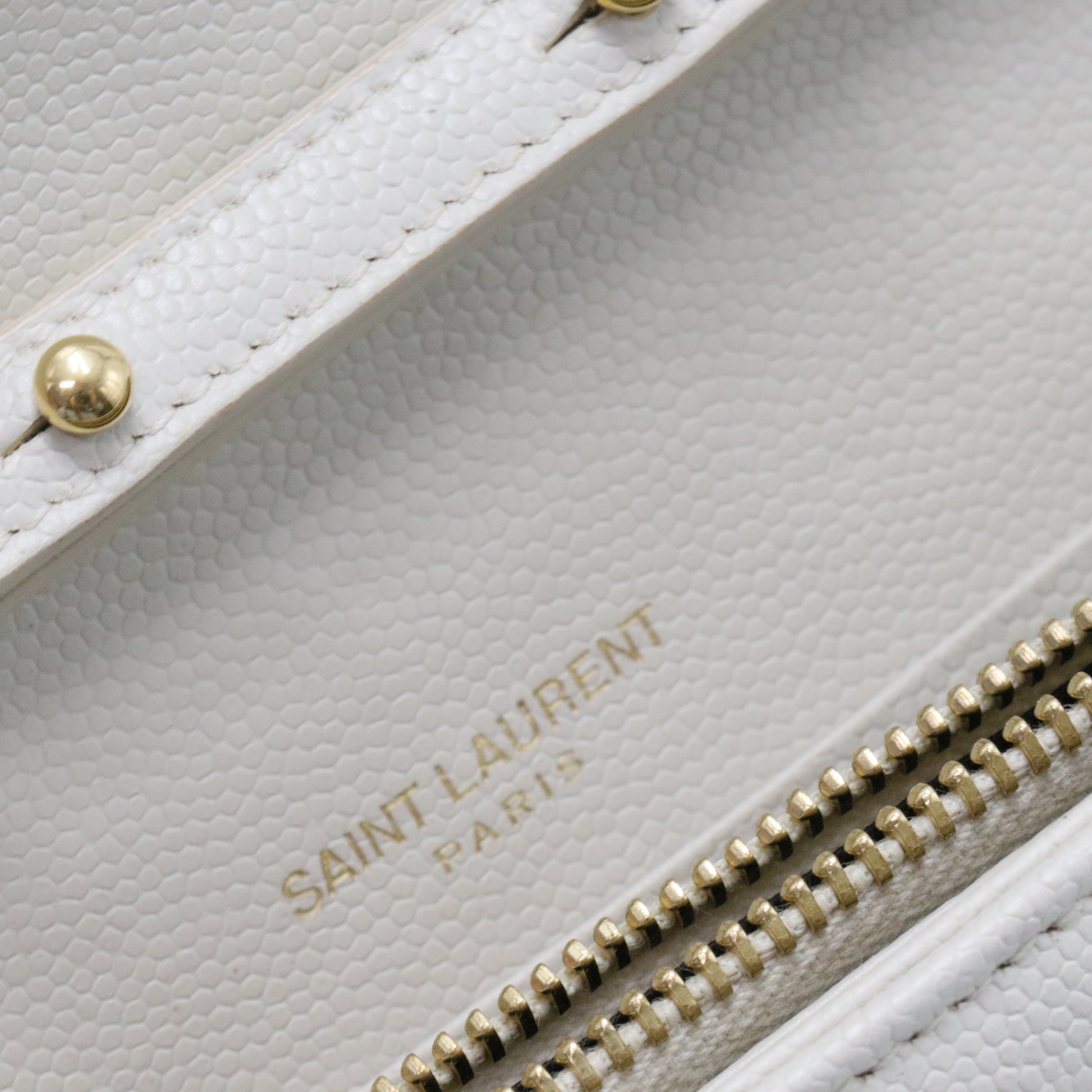 Classic Monogram Wallet on Chain Matelasse Chevron Leather Medium