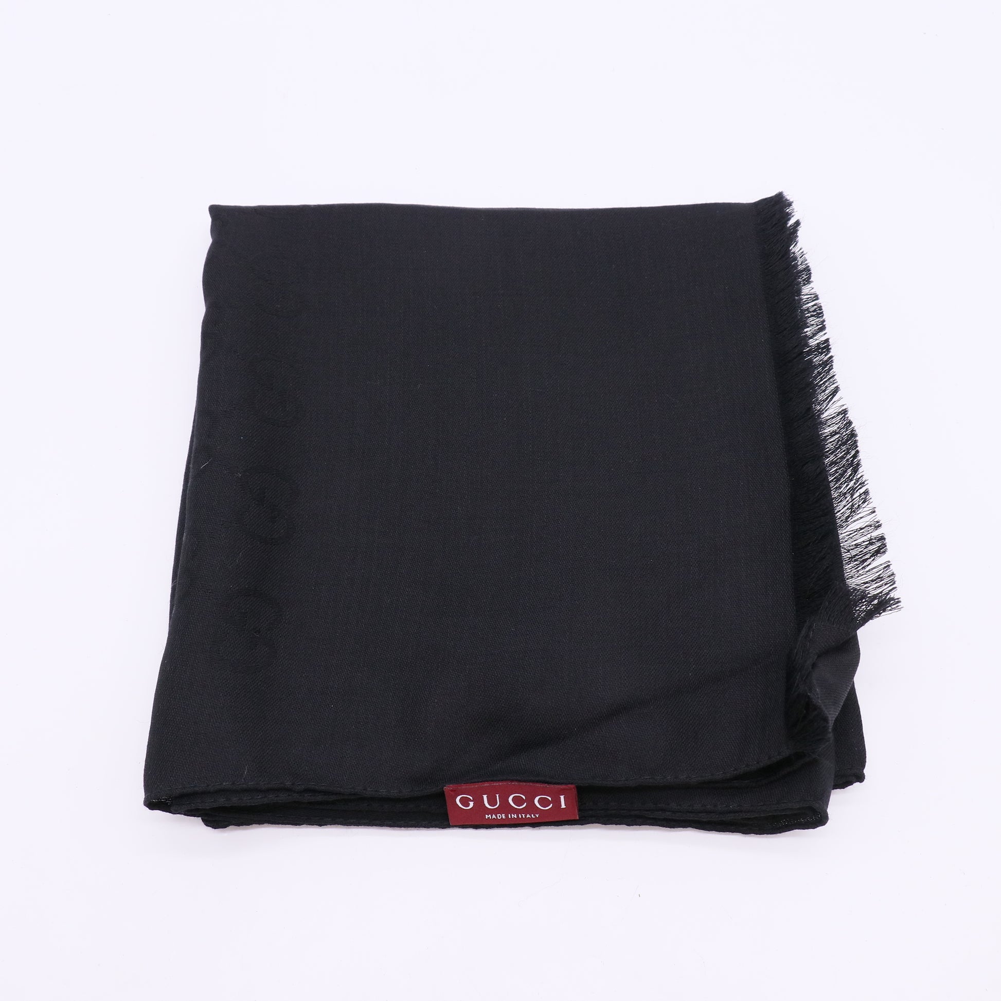 Gucci GG Jacquard Silk Wool Shawl W23008