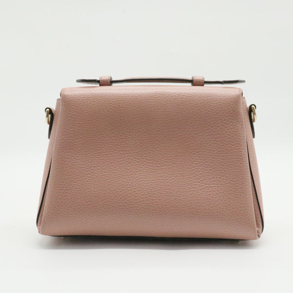 Interlocking Top Handle Bag Leather Small